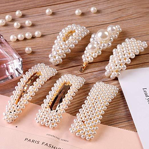 

Hot Pearls Hair Clips for Women Girls Birthday Valentines Day Gifts Bling Hairpins Headwear Barrette Styling Tools Accessories