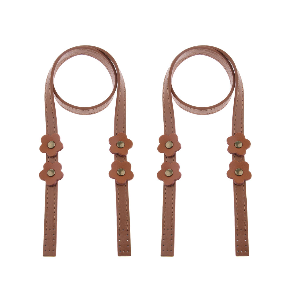 

2 Pieces Classic Leather Shoulder Bag Strap Replacement Purse Handles Crafts