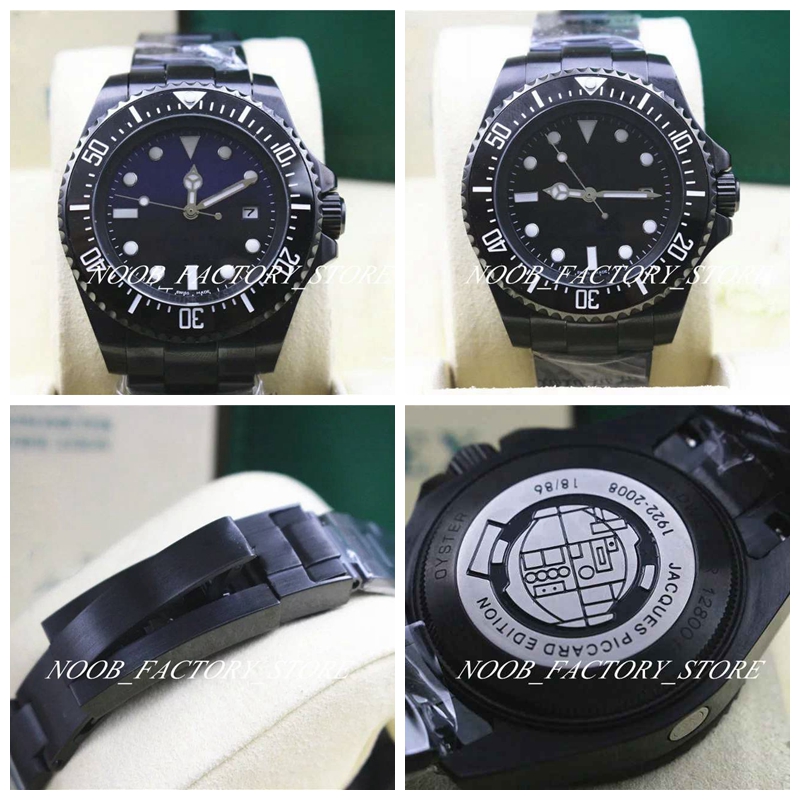 

2 Color Luxury Watch High Quality Perpetual 44mm Sea 116660 D-Blue Black PVD All Black 2813 Movement Automatic Gliding button Men's Watches, Slivery;brown