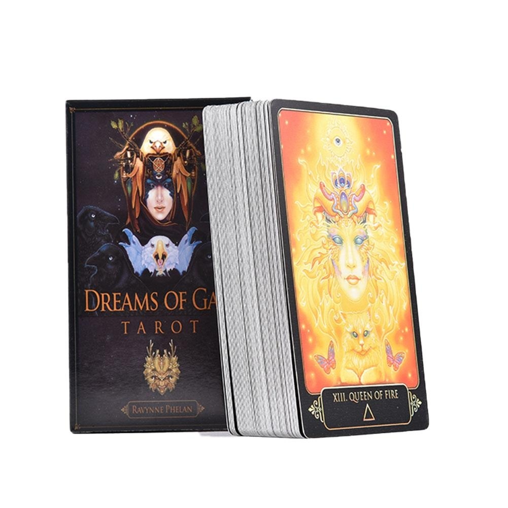 

Dreams of Gaia Tarot Cards English Deck Board Games Playing Card Game for Divination Fate Tarot Deck 81-card Deck