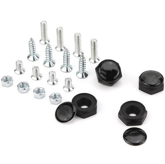 VOLVO License plate screws Frame Bolt Cap Cover Emblem Universal CHROME