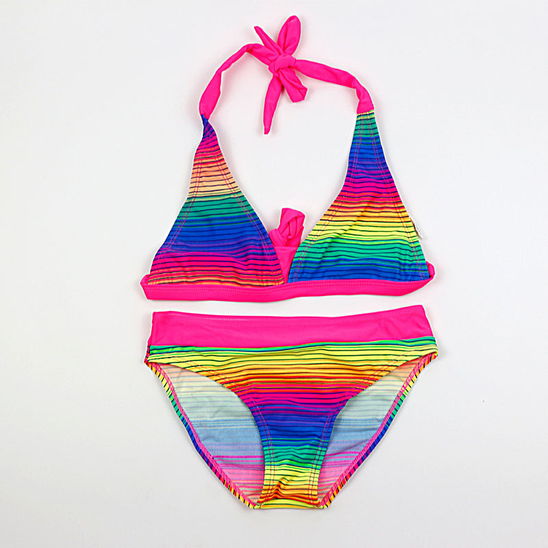 girls rainbow bathing suit
