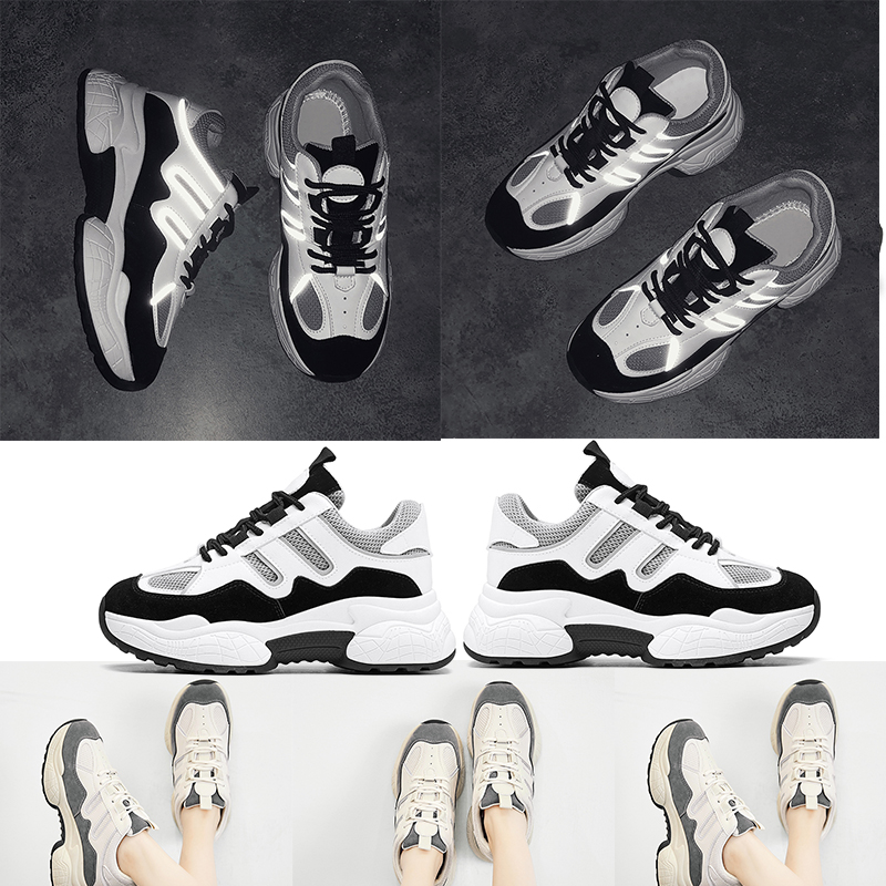 

triple white grey black for fashion women old dad shoes mesh breathable comfortable sports designer sneakers size 35-40, A1