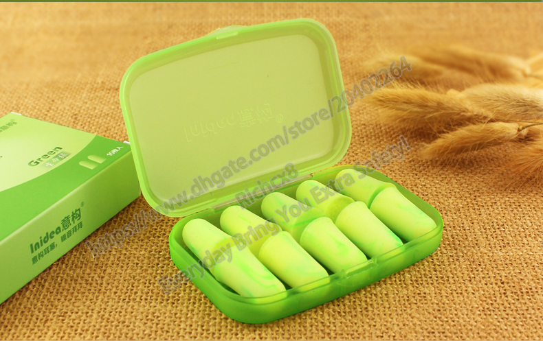 

10 pcs inidea brand free bullet shape foam sponge earplug ear plug keeper protector travel sleep noise reducer
