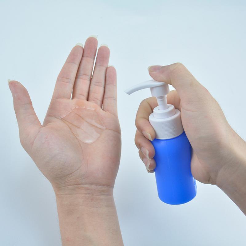 

Silica gelRefillable Lotion Bottle extrusion Travel Empty Cosmetic Contain Makeup Spray Bottle Reusable Min, Black