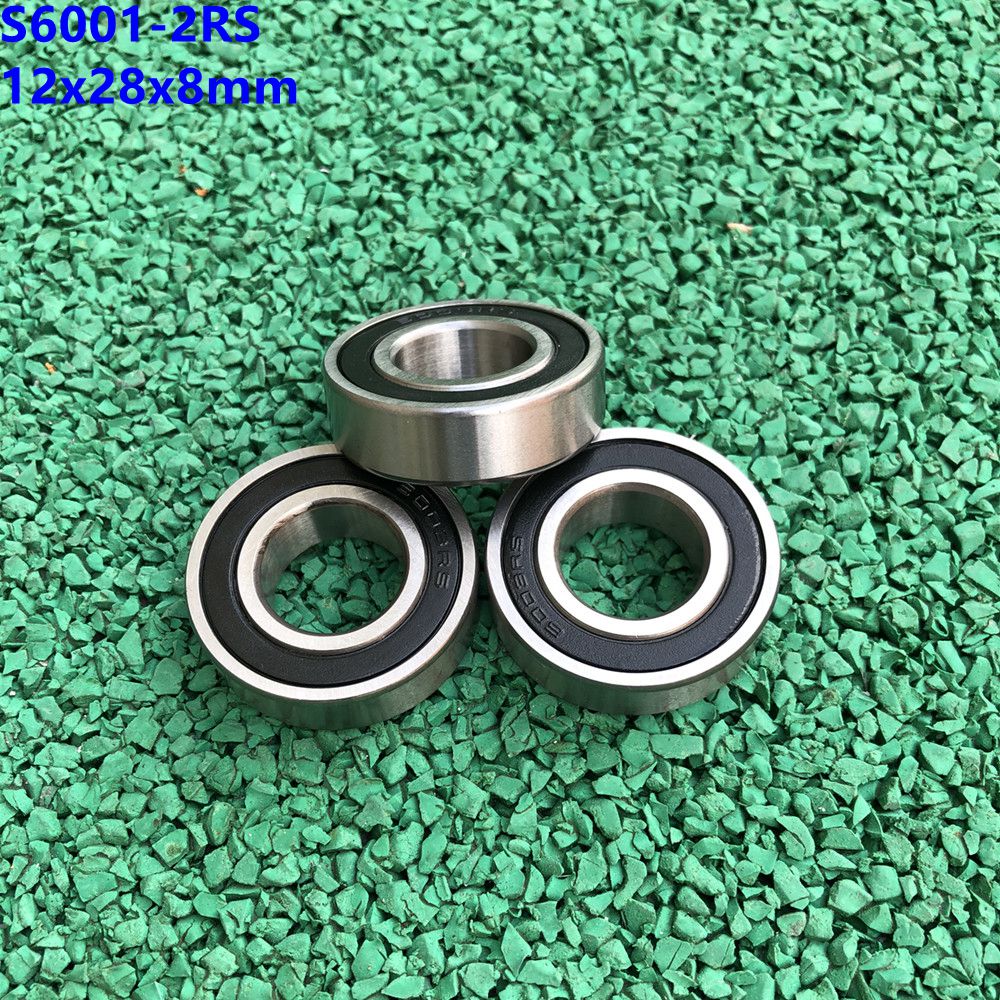 10 PCS 440c Stainless Steel Rubber Sealed Ball Bearings 17x26x5 mm S6803-2RS