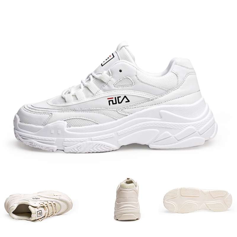 

Hot Sale women mens casual shoes Luxury Black White Leather Platform Designer trainers sneakers Homemade brand Made in China 39-44