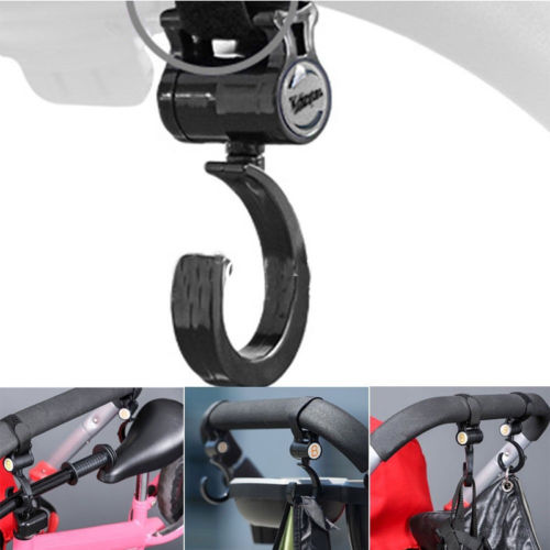 

2Pcs/Lot Multi Purpose Baby Pram Stroller Wheelchair Swivel Hanger Hooks Storage Clips Case Container Organizer