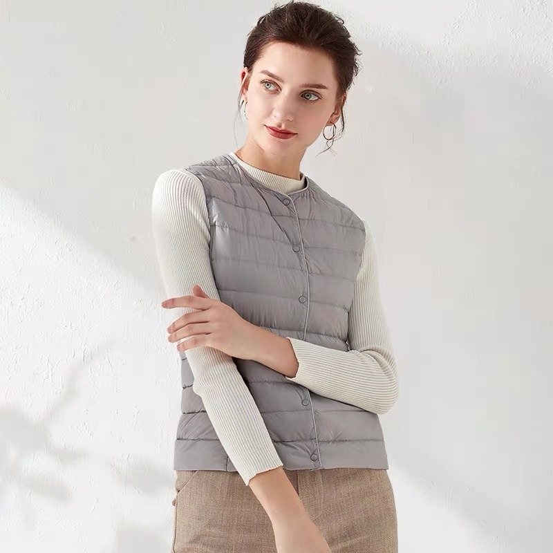 

Janveny 2020 Women's Warm Vests Ultra Light Down Vest Women MaFabric Waistcoat Portable Warm Sleeveless Winter Liner, Black