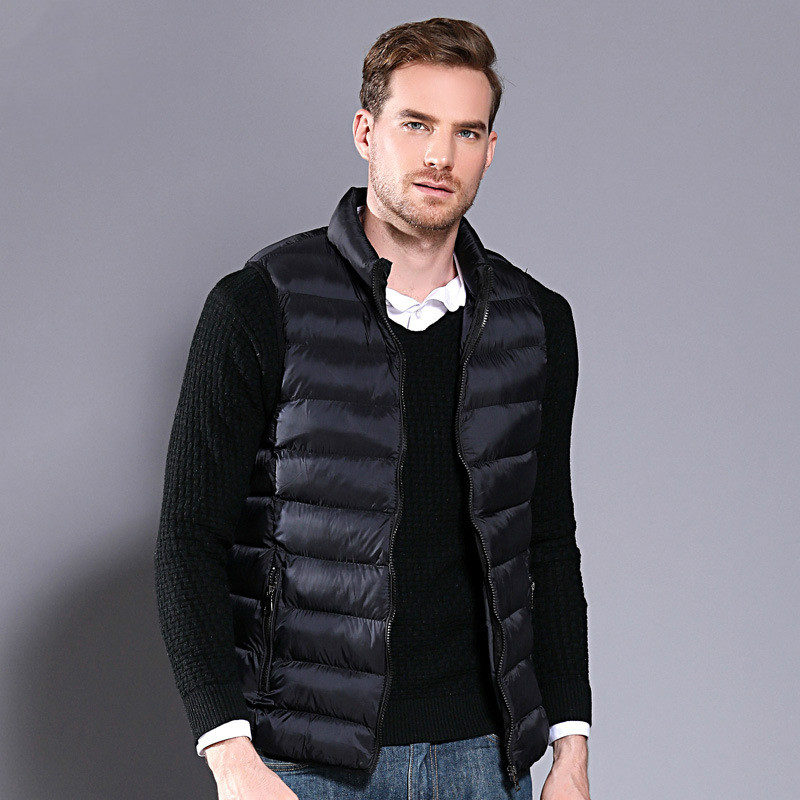 

Autumn Winter Vest Men Parka Sleeveless Jacket Down Cotton Waist Coat Chalecos Para Hombre Parkas Hombre 2020 KJ2687, Blue