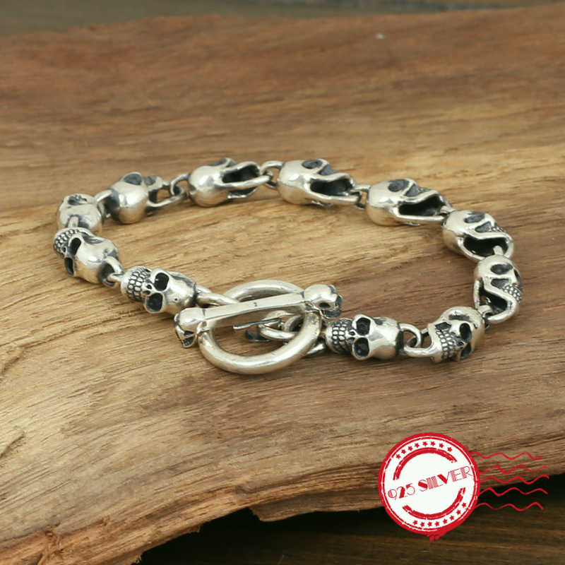 

Other Bracelets S925 Sterling Silver Bracelet Personalized Fashion Classic Jewelry Men's Handmade Straw Styling 2021 Gift To Send