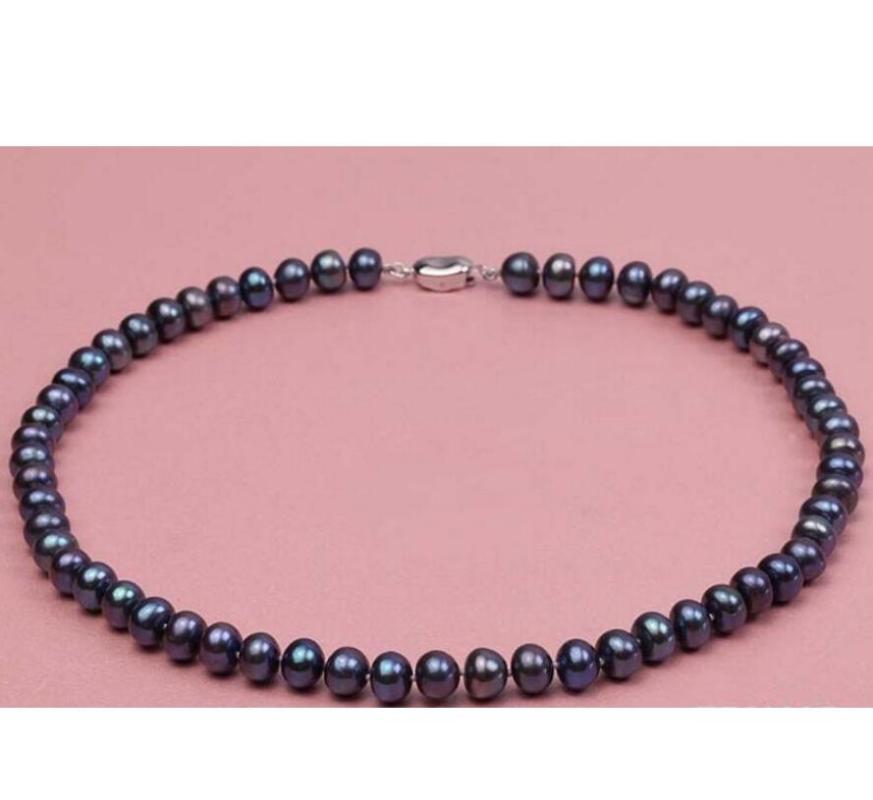 

Other Jewelry Beautiful Women Fashion Dark-purple Cultured Freshwater Pearl Party Necklace