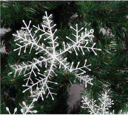 

30Pcs/Lot Diameter 22cm White Artificial Snowflake Ornaments Christmas Holiday Festival Party Home Decor