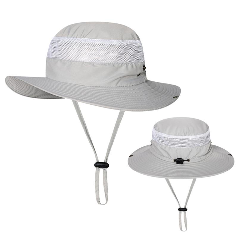 

Men Women Foldable Portable Bucket Hat Anti-UV Quick Lightweight Sunshade Outdoor Fishing Summer Hiking Wide Brim Adjustable, Khaki