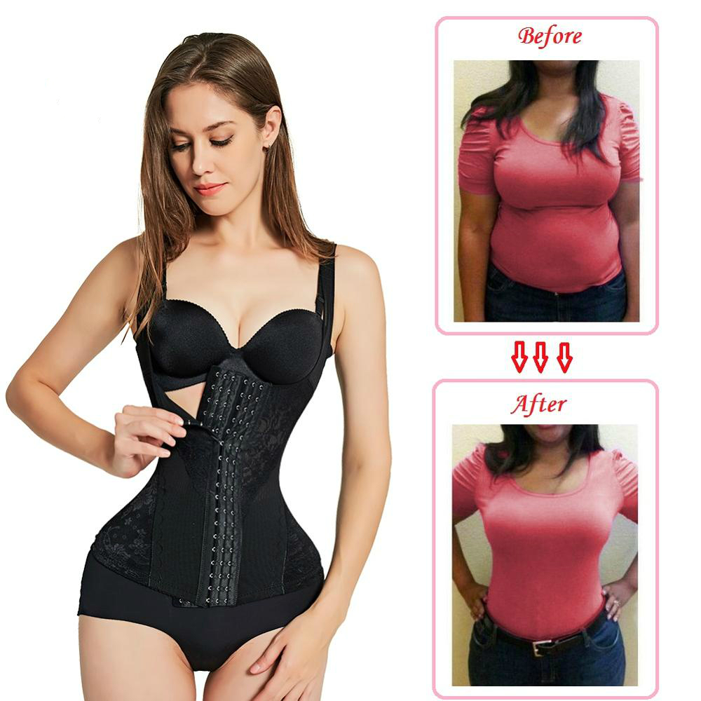 

Corset underbust Waist trainer sexy bustier corset top plus size women Corselet slimming tummy shaper girdle waist cincher, Beige