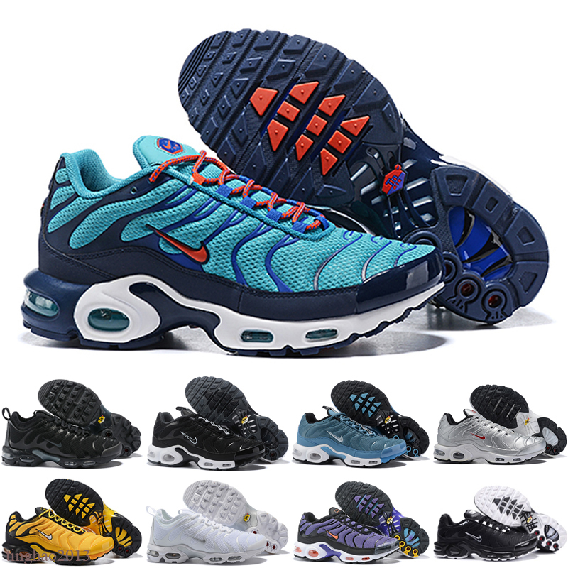 Nike air max TN TN Plus Bumblebee Hommes WomensAir Coussin Chaussures Olive En Argent Métallique Pour Hommes Femmes Triple Noir Tout Blanc Vin Ro