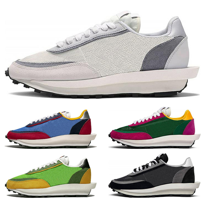 

2020 New arrival LDV Waffle running shoes for men women black white grey pink Green Gusto Varsity Blue fashion sports sneakers size 36-45