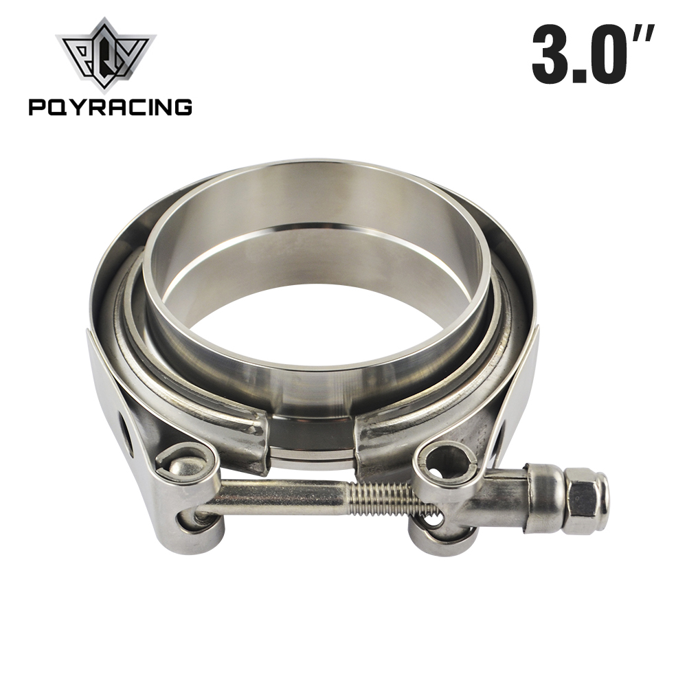 1Pc 4/" 102mm Stainless V-Band Bolt Clamp Flange Kit Turbo Exhaust Downpipes