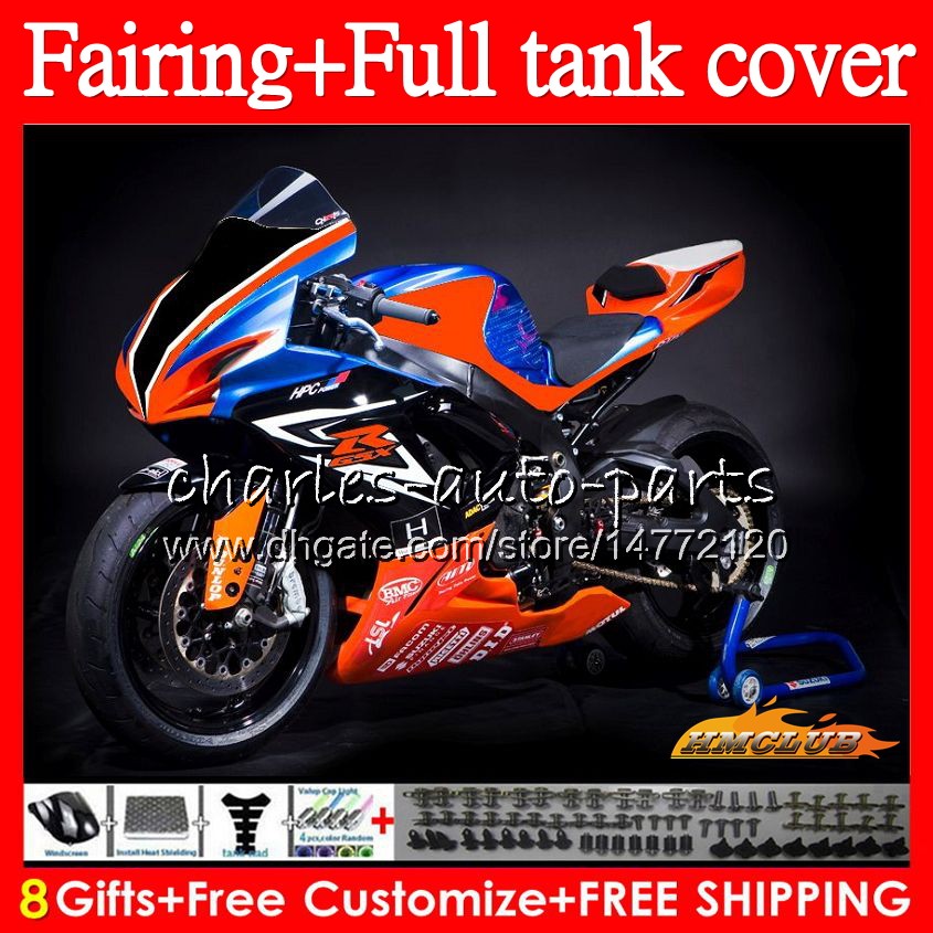 

+Tank Fairing For SUZUKI GSXR600 race orange GSXR-600 GSXR 750 600 CC 73HC.82 600CC 750CC GSX R600 GSX-R750 K6 GSXR750 2006 2007 06 07 Body