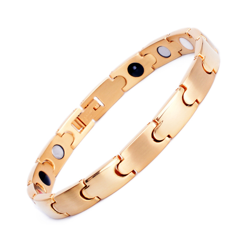 

New Magnet Beauty Bracelet For Men with 4 Elements Energy Therapy Bracelet Bangle Health Care Stainless Steel Wristband Jewelry