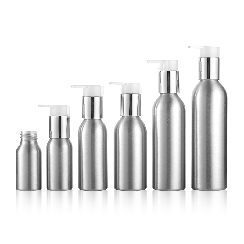 

Aluminum Pump Bottle High Quality 40-250ml Lotion Pump Liquid Dispenser Travel Container Shampoo Lotion Refillable Bottle