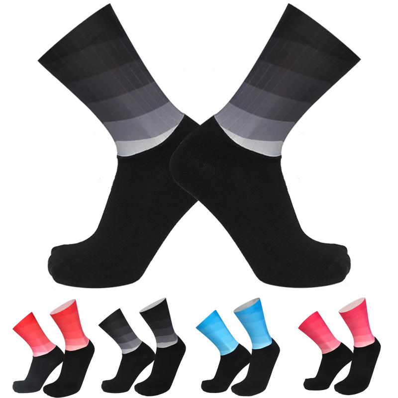 

2020new Gradients Aero Bicycle Socks Urban Road Cycling Socks Summer Comfortable Breathable Bike, Black