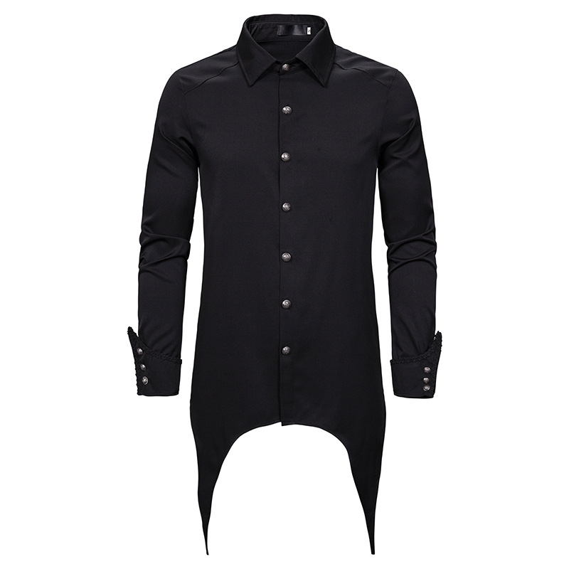 Retro Medievale Rinascimento Uomini Armor lunga Tops camicia CAVALIERE VICHINGO Festa Cosplay