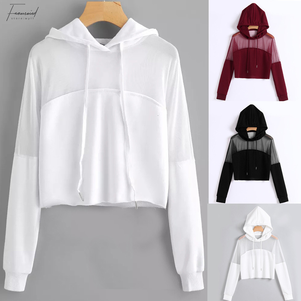 2019 harajuku sweatshirt hoodies autumn women streetwear mesh patchwork hoodie clothes cropped tumblr moletom feminino drop shipping from wyl1 30 96 hoodie design tumblr