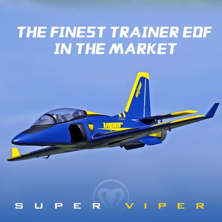 

FMS 70mm Ducted Fan EDF Super Viper Jet Trainer Blue 6S 6CH with Retracts Flaps EPO PNP RC Airplane Model Plane Aircraft Avion Y200413, Black