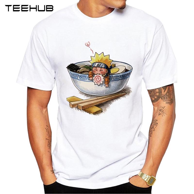 

Naruto Love Ramen Print T-Shirt Fashion Cool O-neck Men' T Shirt Short Sleeve Casual Men Clothing Funny Tee