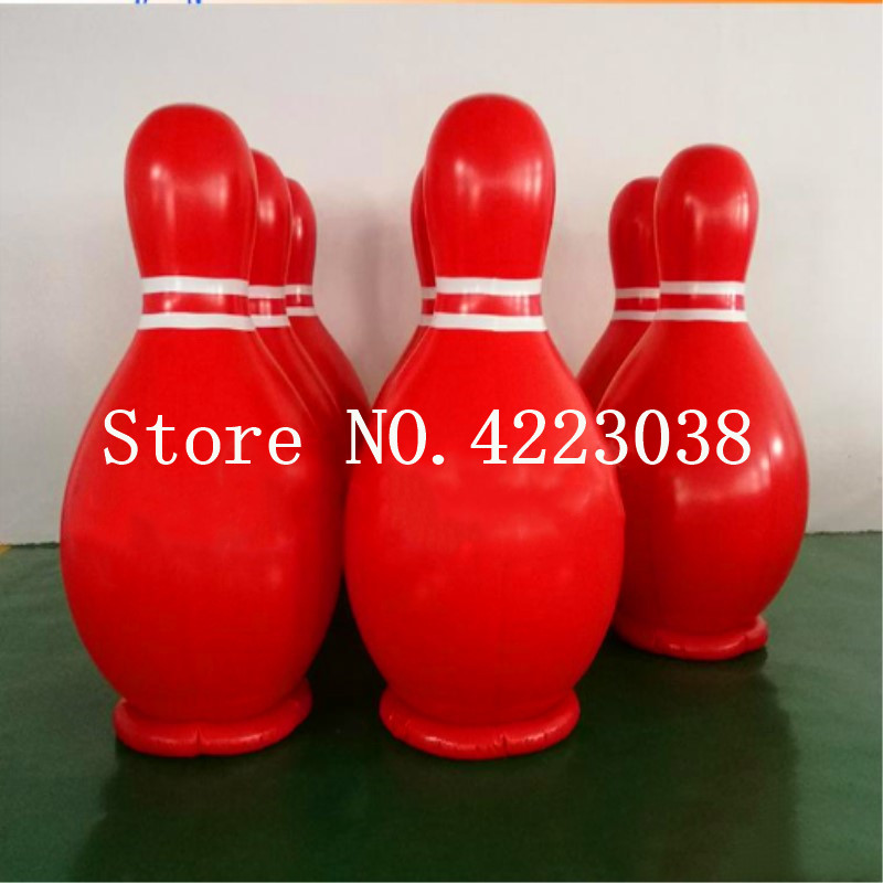 

6 pieces lot 1.8m inflatable bowling ball inflatable human bowling sports human bowling pins with 1 pump
