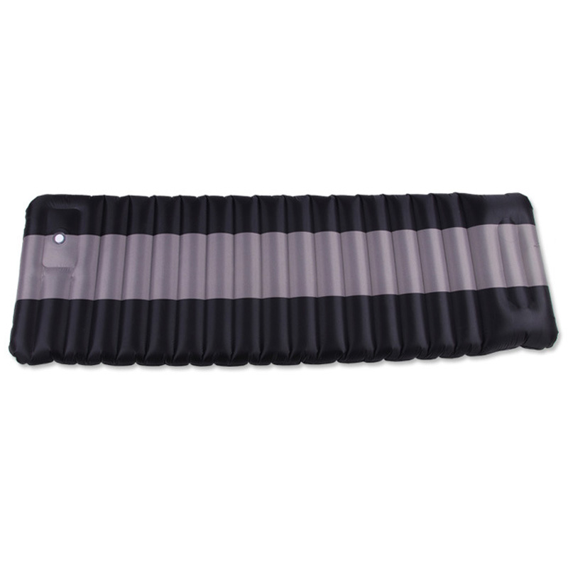 

Outdoor Air Mattress Moisture Proof Inflatable Mat Cushion With PVC Camping Bed Tent Camping Sleeping Pad Black+Gray