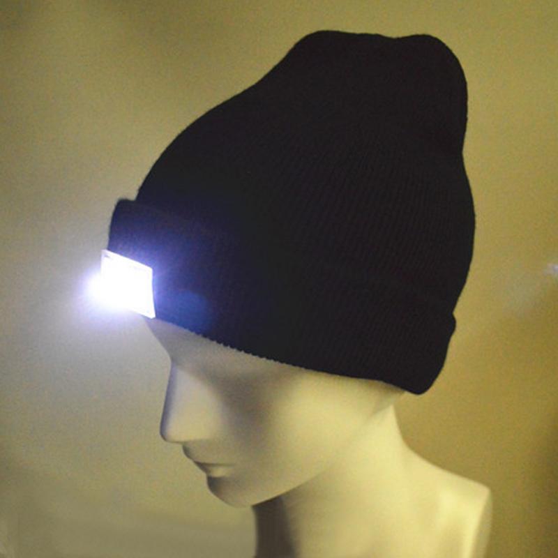 

LED Light Hat Portable Head Lighting Lamp Gorro Beanies Night Fishing Hunting Camping Running Lighting Caps Knitting Woolen Hats