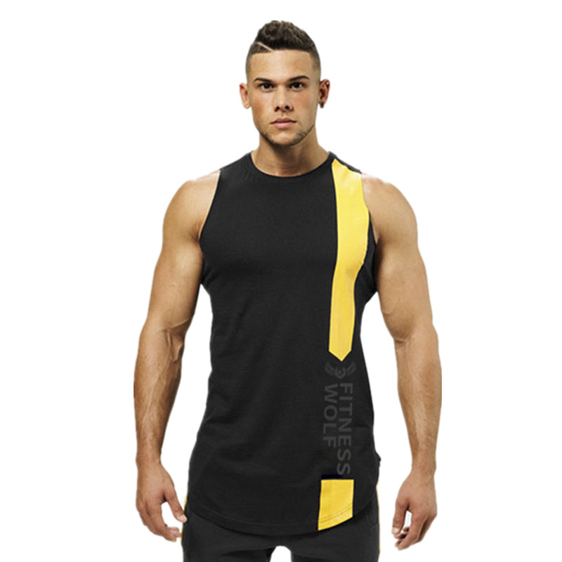 

Gyms Tank Top Men Workout Clothing Bodybuilding Stringer Men Muscle Vests Cotton back, Army green