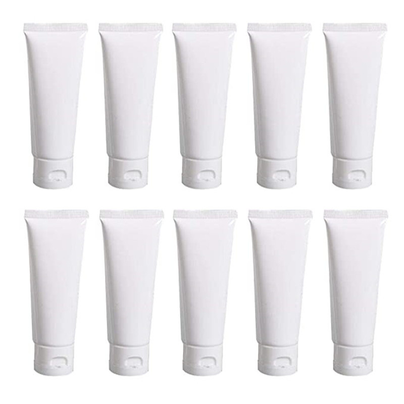

15ml 20ml 30ml 50ml 100ml White Plastic Refill Cosmetic Soft Tubes Makeup Travel Packing Bottles Sample Storage Containers