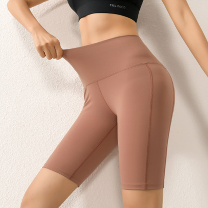 

Women Yoga Shorts Solid Anti-sweat Sport Shorts Quick Dry High Waisted Push Up Hip Gym Clothing Soft Nylon Fitness Sportswear, Pink yoga shorts