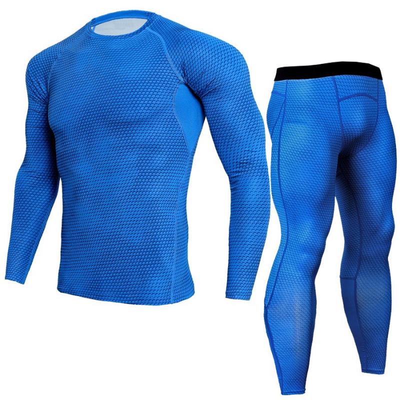 

Men' sports running cycling compression pants tights fitness pants bodybuilding jogging quick-drying base training suit, A piece