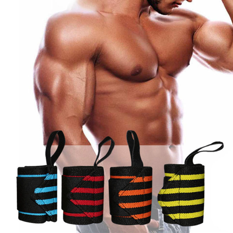 

1 Pair Wristband Fitness Rally Supports Brace Straps Wraps for Weight Lifting Sports ED-shipping