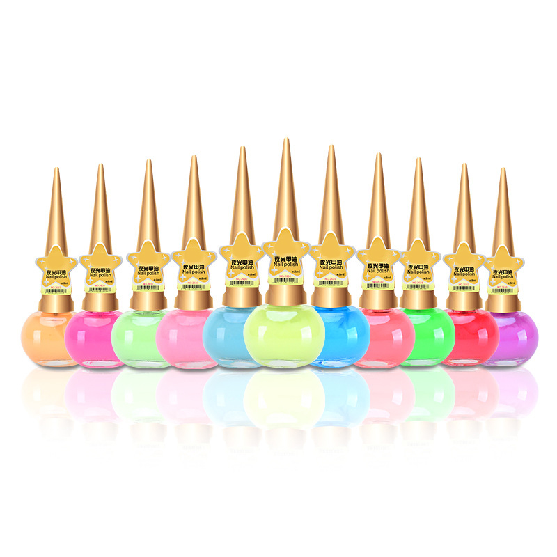 

Newly 14ML Glow in The Dark Neon Paint Color Fluorescent Nail Polish Varnish Luminous Nail Art Manicure MS88