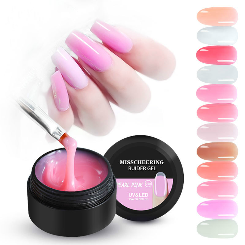 

New Hot Selling Pain-free Extension Gel Nail-free Paper Support Quickly Extend Crystal Model Painless Crystal Glue 15ml