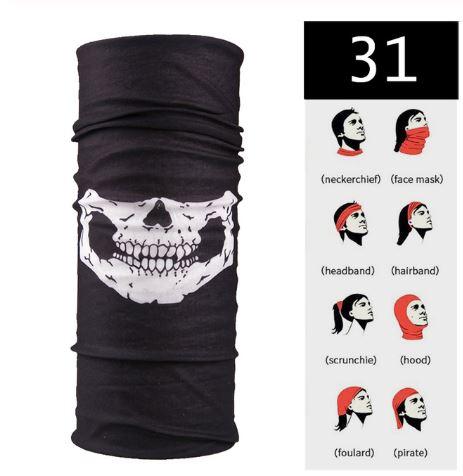 Bandana Headscarf With Skulls Bandana foulard avec têtes de morts pañuelo pañuelo