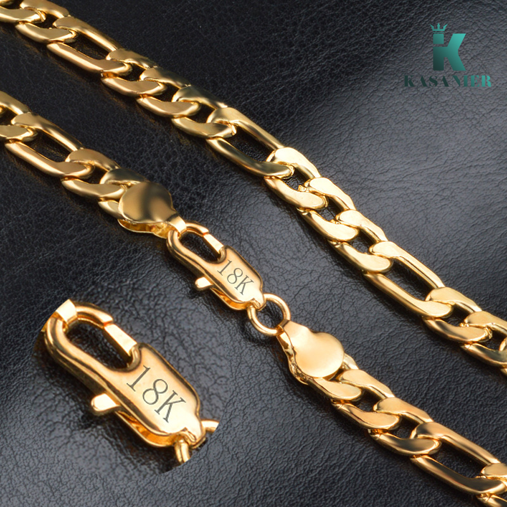

10pcs Wholesale 6MM Width 20-32 inch Gold Man Necklace Jewelry Fashion Men Chain Curb Necklace new For Cuban Jewelry Mens Gift Factory price