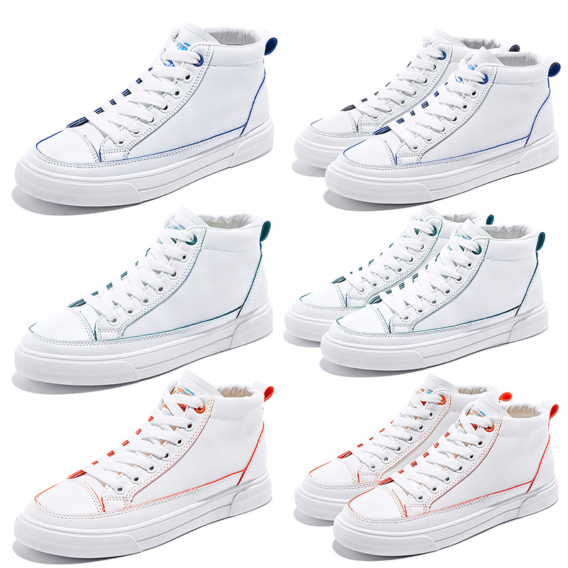 

size 35-40 women canvas plat shoes triple white red green blue fabric comfortable trainers designer sneakers, A1 white red
