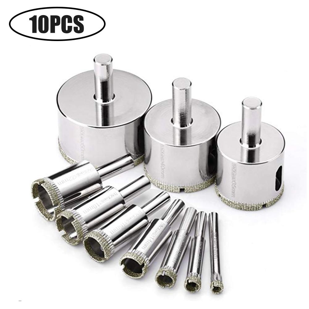 Juego de accesorios para herramientas precisas Broca de diamante 15pcs 3-42mm agujero de diamante Sierra Broca Set Cer/ámica vidrio porcelana brocas de m/ármol