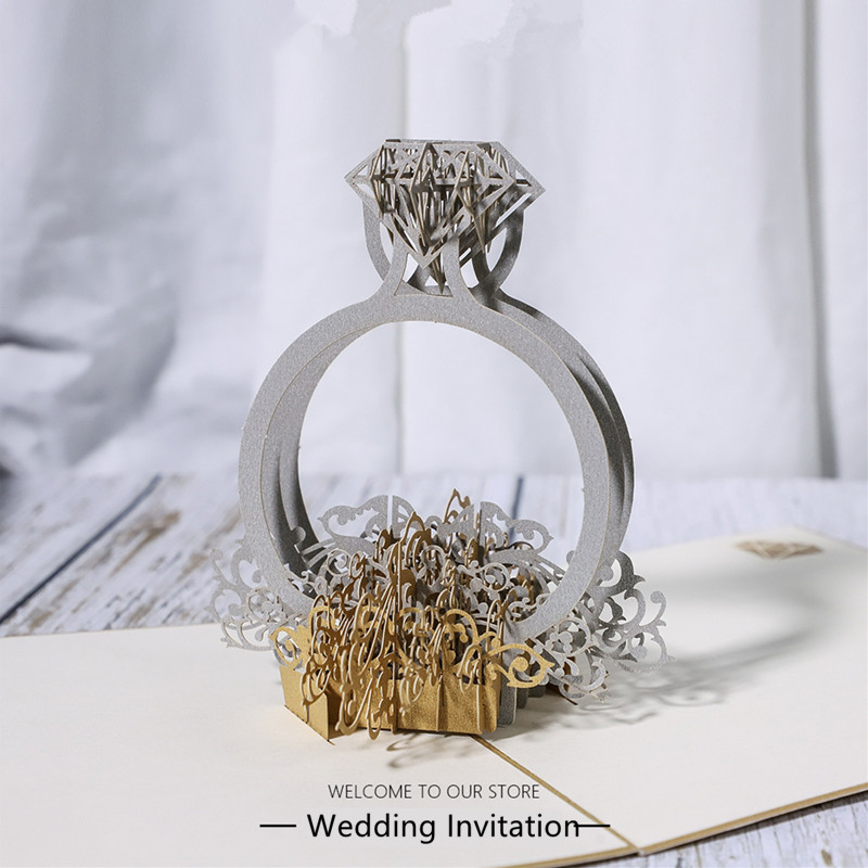 

Customized High-Quality 3D Wedding Invitation Fashion Hollow Out Greeting Cards Thanks Card 20Pcs/Lot Wholesale