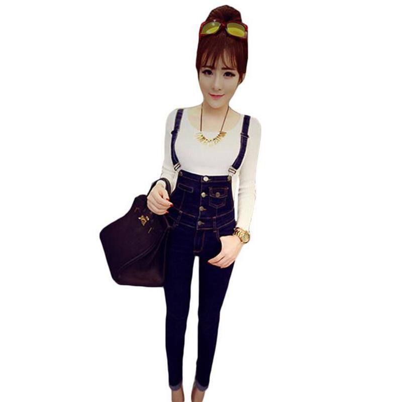 

Fashion Women Bandage Buttons Slim Denim Jeans Romper Bodycon Long One-Piece BIB Pants Overalls Strapless Jumpsuit Playsuit NEW, Blue