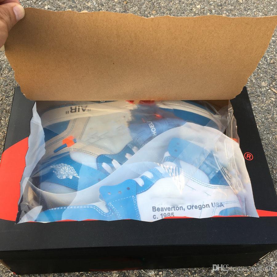 

Hottest Off Authentic Air UNC 1 Power Blue White Chicago Red 1S Canary Yellow Men Outdoor Shoes Sports Sneakers With Box AQ0818-148