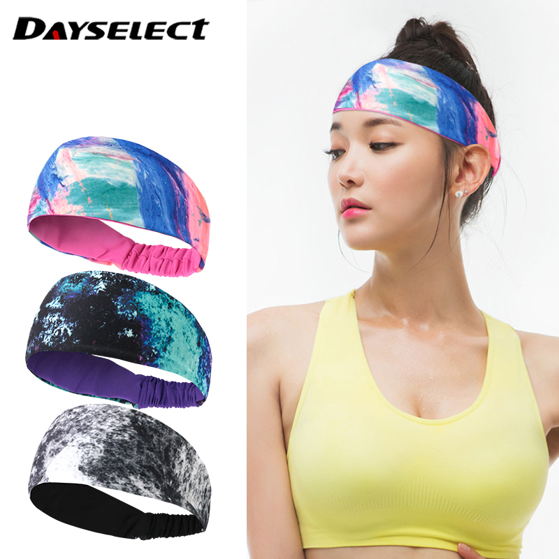 

Breathable Absorbent Sports Headband Lycra Sweat Perspiration Basketball Fitness Running Sweat Head Band Belt, Pink
