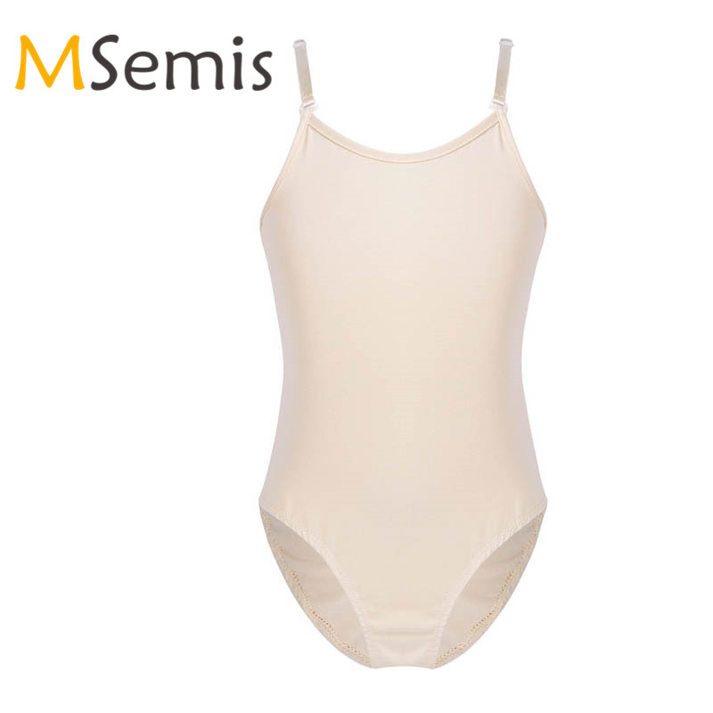 

Kids Girls Gymnastic Swimsuits for Girls Ballet Leotard Dress Ballerina Gymnastics Leotard Adjustable Straps Camisole Tank Dress, Nude