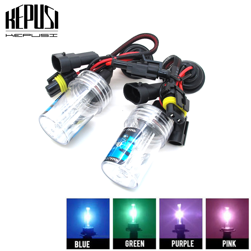 

2pcs HID Xenon 9006 HB4 Bulb 35W 4300K 6000K 8000K Purple Pink Green Deep Blue Auto Lamp AC 12V Xenon Car Headlight Fog Light